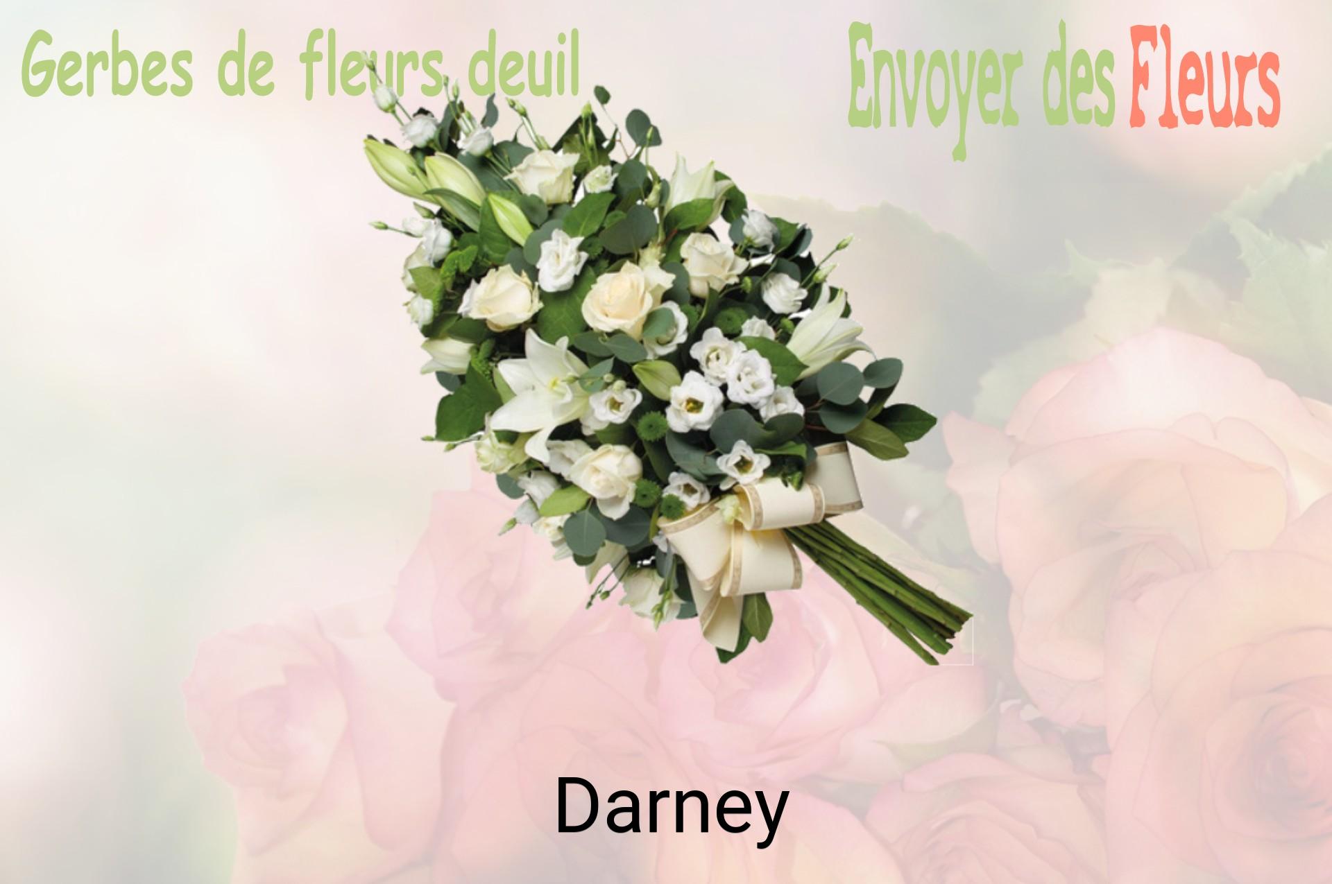 Gerbe de fleurs de deuil livrée à Darney